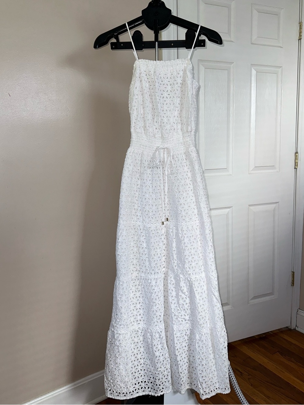 INC International Concepts Eyelet Maxi Dress with Adjustable Waist / XS